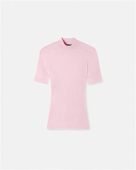 versace maglia rosa|Maglioni e Cardigan Eleganti .